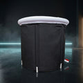 Bassin de bain froid portable Thermasuite, PVC noir et anneau blanc, Ø 75 cm