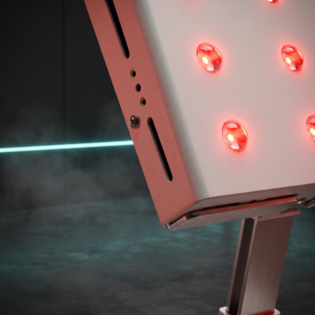 LED 660 et 850 nm, ports et aérations du panneau lumière rouge de bureau Thermasuite