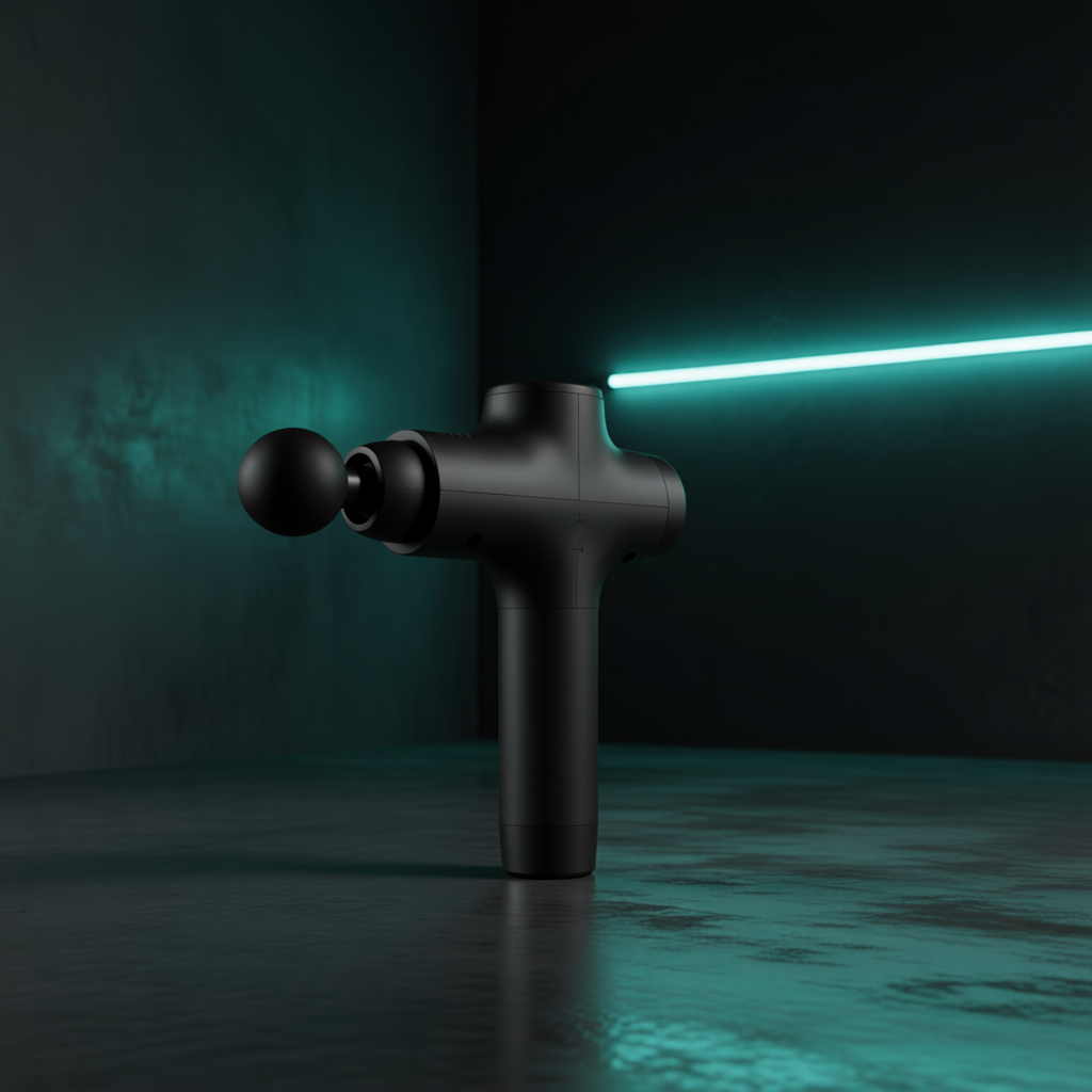 Pistolet de massage percussion Thermasuite noir, tête ronde