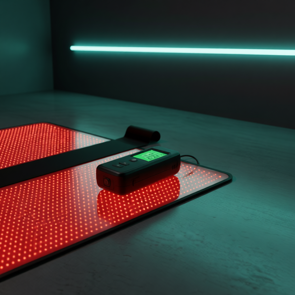 Boîtier de commande filaire du tapis lumière rouge Thermasuite : modes et minuterie